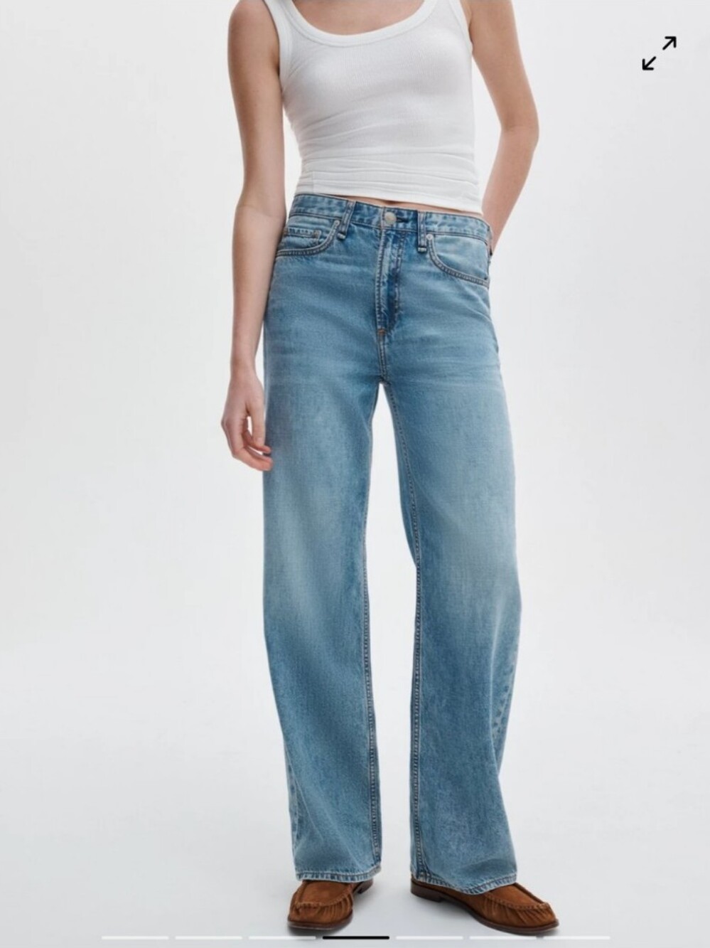 Rag & Bone Logan Wide Leg Jeans Featherweight Audrey